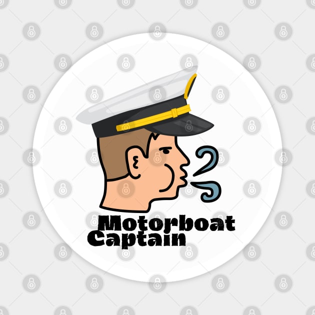 Motorboat Captain Magnet by Low Life Shirts